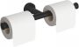 Hotbath Cobber dubbele toiletrolhouder 4 x 28 5 x 8 3 cm mat zwart - Thumbnail 1