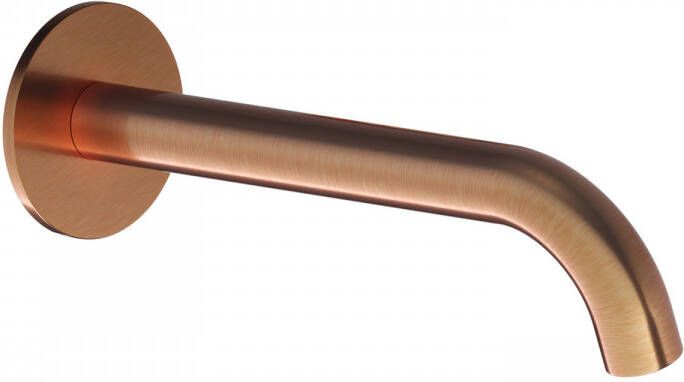 Hotbath Wastafelkraan Uitloop Cobber Rond 18 cm Geborsteld Koper