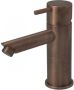 Hotbath Cobber 1-hendel wastafelmengkraan 14 3 cm hoog met rechte uitloop van 11 cm geborsteld koper PVD - Thumbnail 1