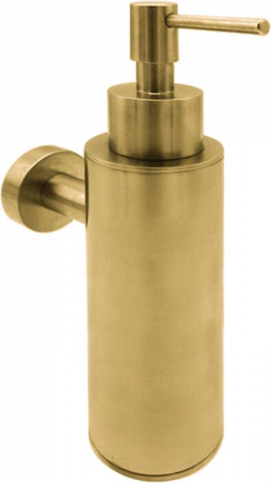 Hotbath Cobber zeepdispenser wandmodel 17 8 x 5 x 10 9 cm geborsteld messing