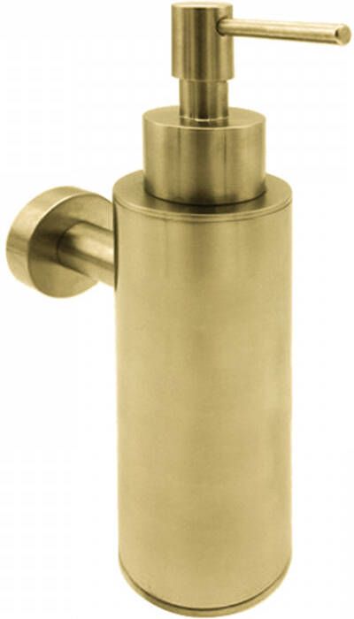 Hotbath Cobber zeepdispenser wandmodel 17 8 x 5 x 10 9 cm geborsteld messing PVD