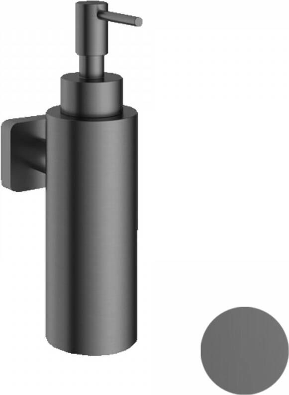 Hotbath Gal zeepdispenser wandmodel 17 3 x 5 x 10 7 cm geborsteld gunmetal PVD