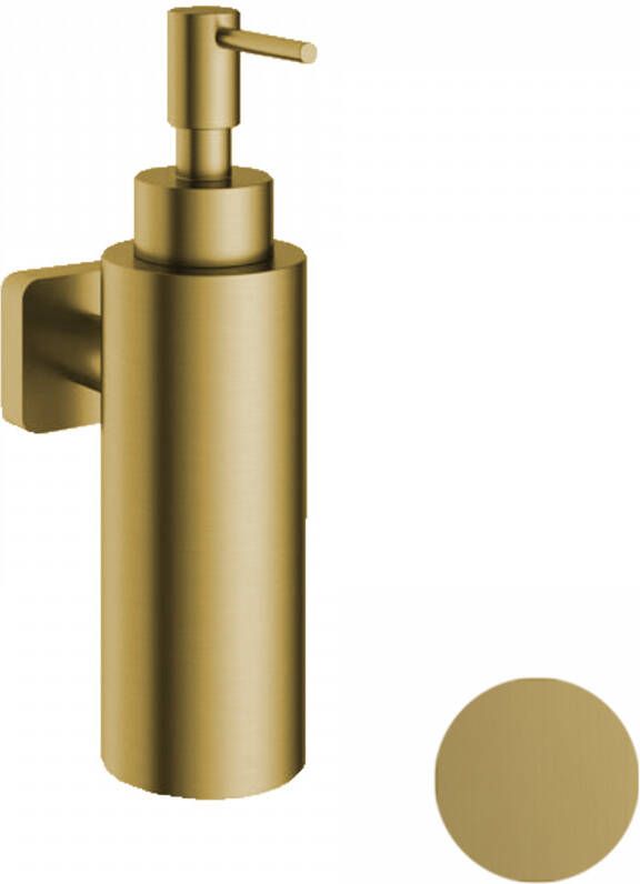 Hotbath Gal zeepdispenser wandmodel 17 3 x 5 x 10 7 cm geborsteld messing PVD