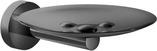 Hotbath Cobber zeepschaal wandmodel 4 x 11 x 13 3 cm zwart chroom