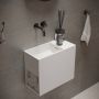 Ideavit Fontein Solidwash 45x22x38 cm Solid Surface Omkeerbaar Met Handdoekvak Mat Wit - Thumbnail 1