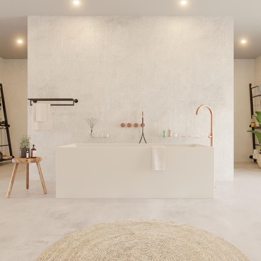 Ideavit Ligbad Vrijstaand Solidstar 170x72x55 cm Solid Surface Mat Wit