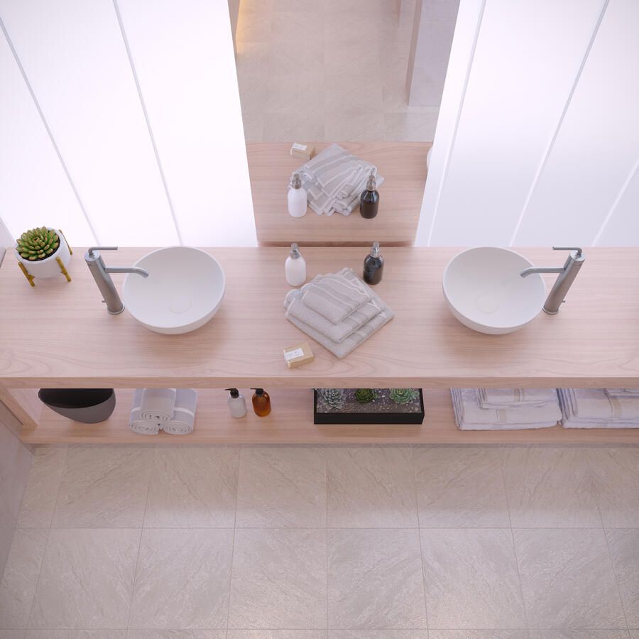 Ideavit Opbouw Waskom Solidthin 32x32x12.5 cm Solid Surface Mat Wit