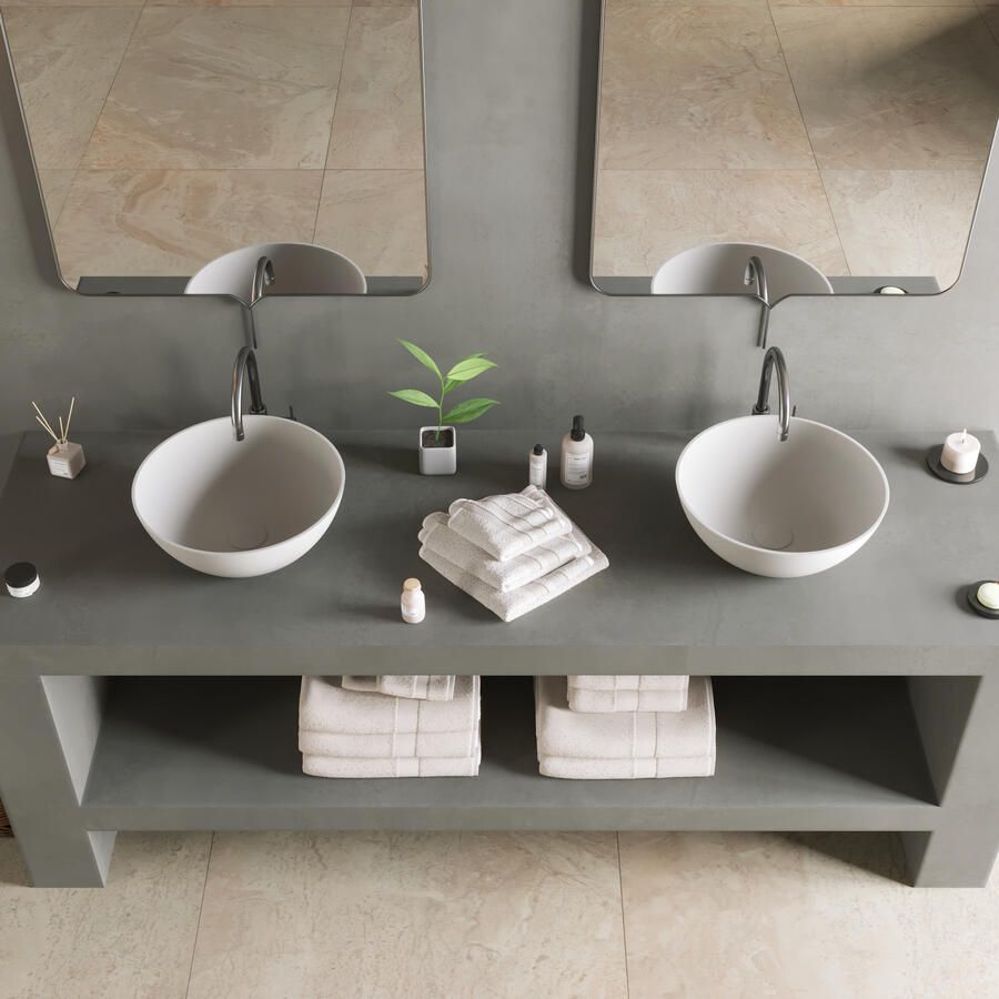 Ideavit Opbouwwastafel Solidthin 39x39x14.5 cm Solid Surface Mat Wit