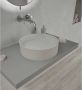 Ideavit Opbouwwastafel Solidthin 40x40x12.5 cm Solid Surface Mat Pebble Grey - Thumbnail 2