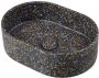 Ideavit Waskom Idea.Rock 40x28x12 cm Ovaal Beton Terrazzo Zwart - Thumbnail 1