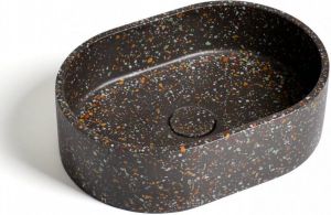 Ideavit Waskom Idea.Rock 40x28x12 cm Ovaal Terrazzo Grijs