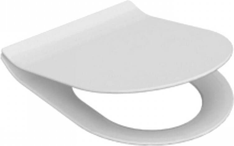 Sub randloze softclose toiletzitting met deksel afneembaar antibacterieel duroplast wit