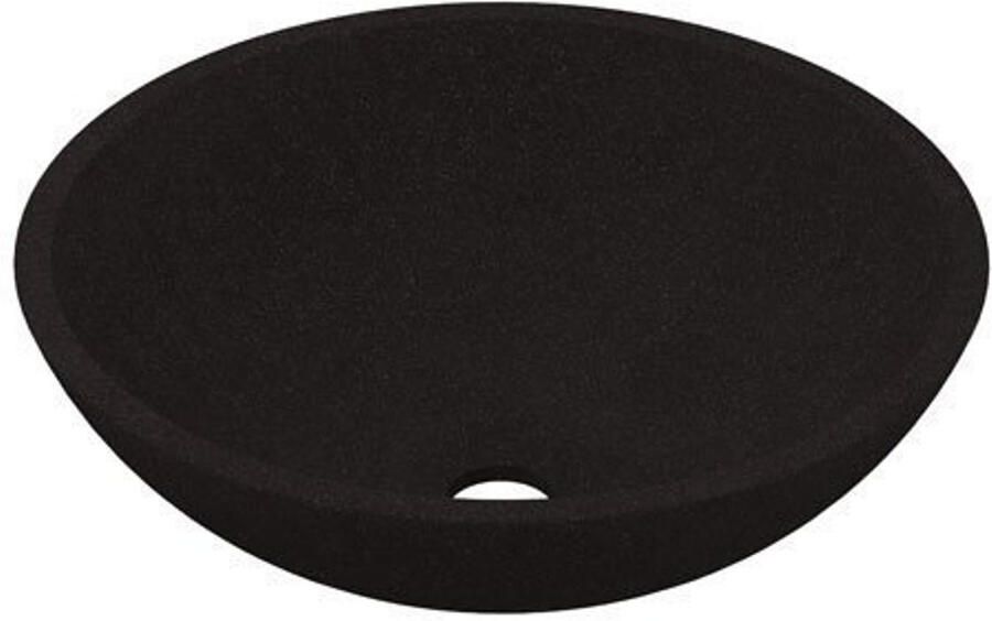INK Opbouw Waskom Jazz Large Zonder Kraangat 40x40x12 Quartz Zwart