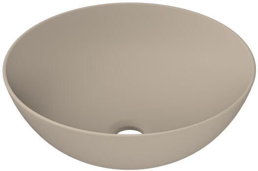 INK Otello 40 Opbouw waskom rond porselein 40x40x14 Mat creme cotton