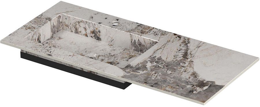 INK Post Wastafel keramische slab envelop bak l s met 1 kraangat 100x45x1 Island glossy