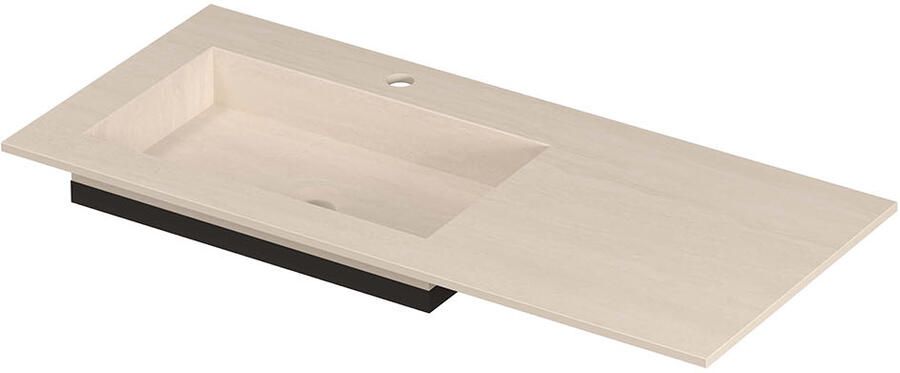 INK Post Wastafel keramische slab envelop bak l s met 1 kraangat 100x45x1 Travertin matt