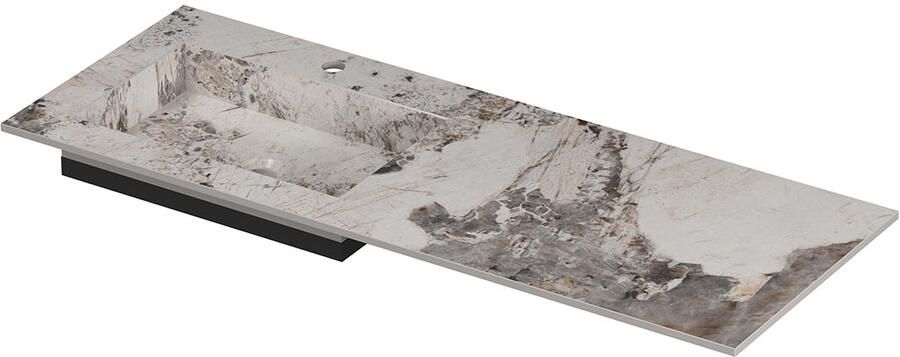 INK Post Wastafel keramische slab envelop bak l s met 1 kraangat 120x45x1 Island glossy