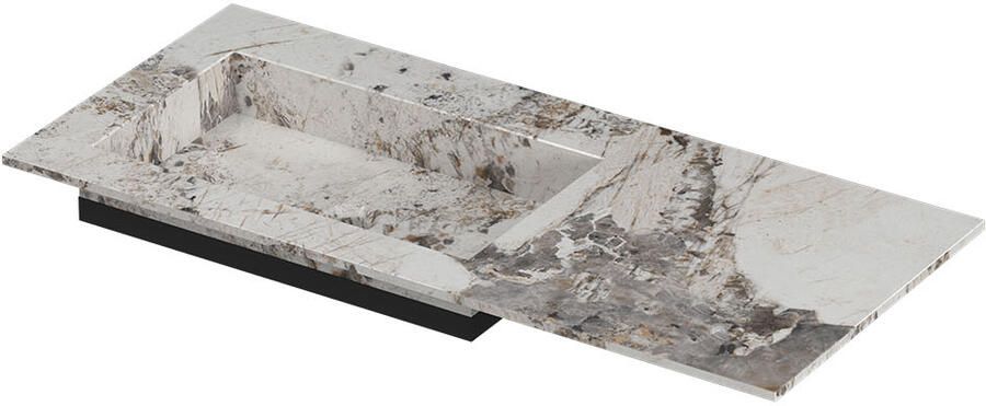 INK Post Wastafel keramische slab envelop bak l s zonder kraangat 100x45x1 Island glossy