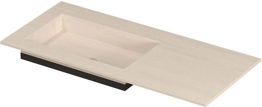 INK Post Wastafel keramische slab envelop bak l s zonder kraangat 100x45x1 Travertin matt