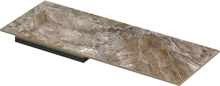 INK Post Wastafel keramische slab envelop bak l s zonder kraangat 120x45x1 Earth glossy