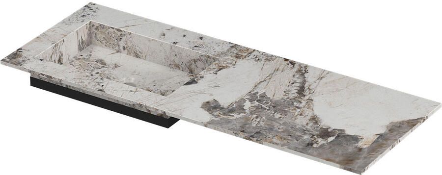 INK Post Wastafel keramische slab envelop bak l s zonder kraangat 120x45x1 Island glossy