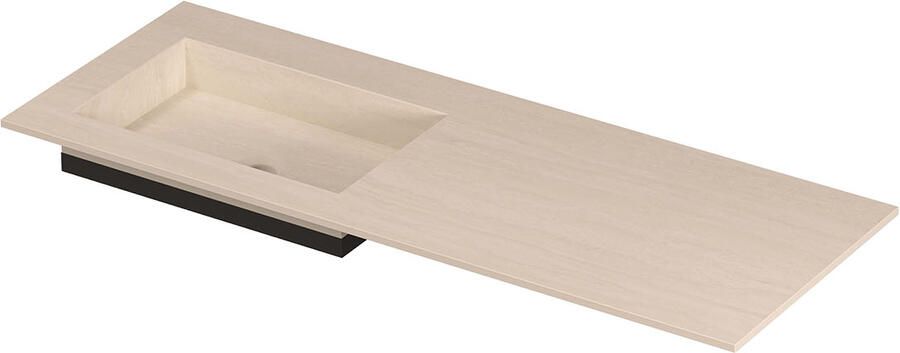 INK Post Wastafel keramische slab envelop bak l s zonder kraangat 120x45x1 Travertin mat