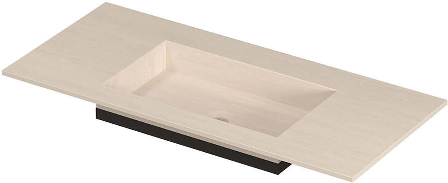 INK Post Wastafel keramische slab envelop bak midden zonder kraangat 100x45x1 Travertin matt
