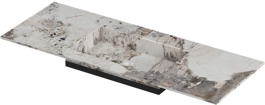 INK Post Wastafel keramische slab envelop bak midden zonder kraangat 120x45x1 Island glossy