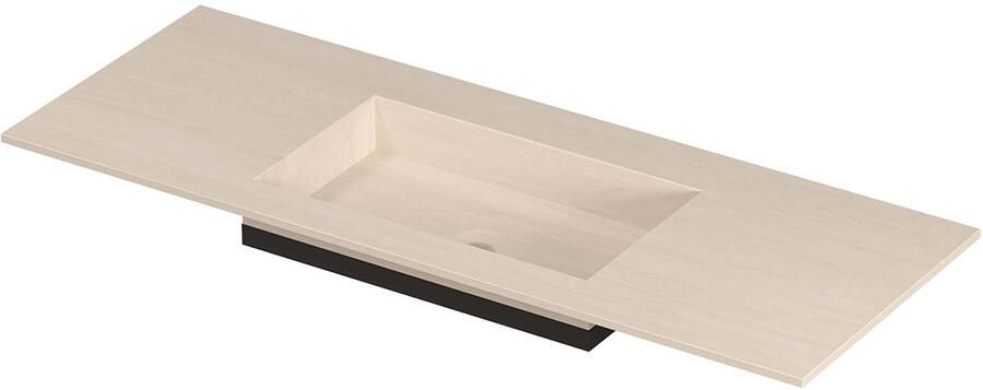 INK Post Wastafel keramische slab envelop bak midden zonder kraangat 120x45x1 Travertin matt