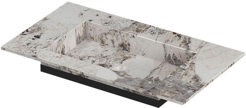 INK Post Wastafel keramische slab envelop bak zonder kraangat 80x45x1 Island glossy