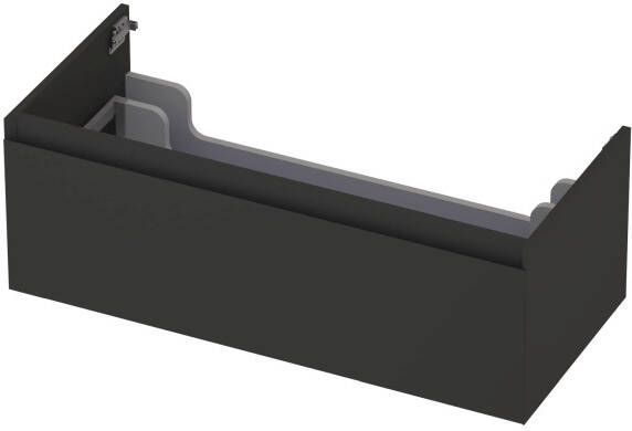 INK Onderkast 1 lade greeploos gelakt 45gr 100 cm x 45 cm x 35 cm Mat antraciet 1240131