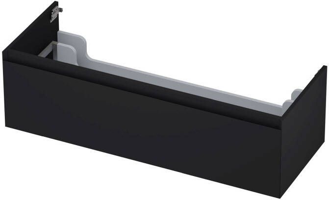 INK Onderkast 1 lade greeploos gelakt 45gr 120 cm x 45 cm x 35 cm Mat zwart 1240146