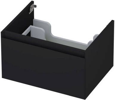 INK Onderkast 1 lade greeploos gelakt 45gr 60 cm x 45 cm x 35 cm Mat zwart 1240106