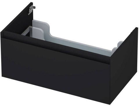 INK Onderkast 1 lade greeploos gelakt 45gr 80 cm x 45 cm x 35 cm Mat zwart 1240176