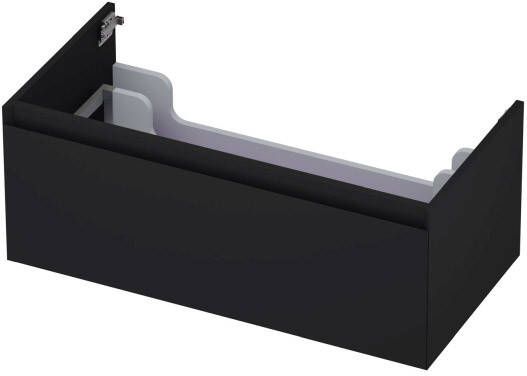INK Onderkast 1 lade greeploos gelakt 45gr 90 cm x 45 cm x 35 cm Mat zwart 1240126