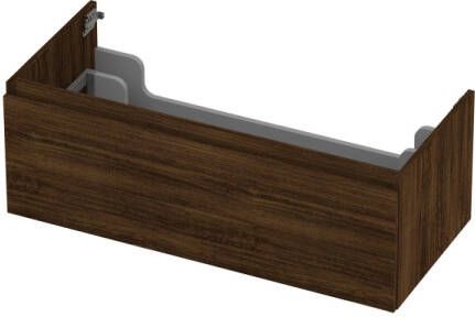 INK Onderkast 1 lade greeploos met houten keerlijst 100 cm x 45 cm x 35 cm Koper eiken 1257550