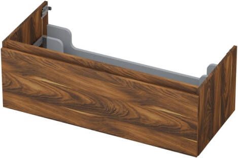 INK Onderkast 1 lade greeploos met houten keerlijst 100 cm x 45 cm x 35 cm Noten 1257547