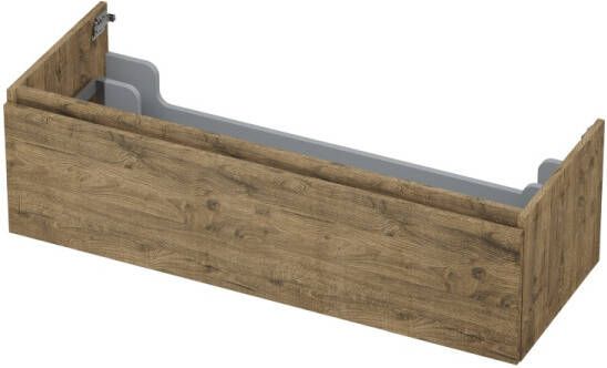 INK Onderkast 1 lade greeploos met houten keerlijst 120 cm x 45 cm x 35 cm Naturel eiken 1257553