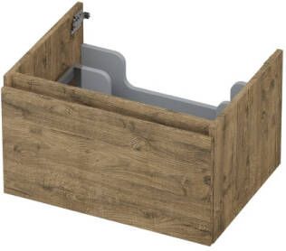 INK Onderkast 1 lade greeploos met houten keerlijst 60 cm x 45 cm x 35 cm Naturel eiken 1257503