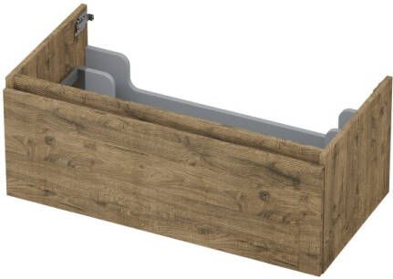 INK Onderkast 1 lade greeploos met houten keerlijst 90 cm x 45 cm x 35 cm Naturel eiken 1257533