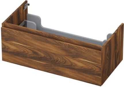 INK Onderkast 1 lade greeploos met houten keerlijst 90 cm x 45 cm x 35 cm Noten 1257537