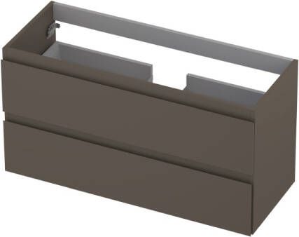 INK Onderkast 2 laden greeploos gelakt 100 cm x 40 cm x 52 cm Mat taupe 1241025