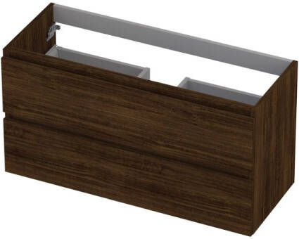 INK Onderkast 2 laden greeploos met houten keerlijst 100 cm x 40 cm x 52 cm Koper eiken 1257030