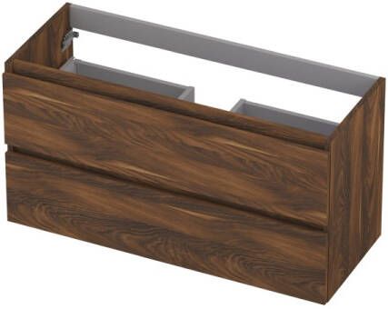 INK Onderkast 2 laden greeploos met houten keerlijst 100 cm x 40 cm x 52 cm Noten 1257027