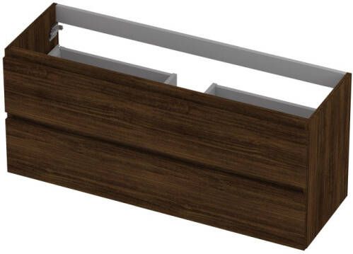 INK Onderkast 2 laden greeploos met houten keerlijst 120 cm x 40 cm x 52 cm Koper eiken 1257040