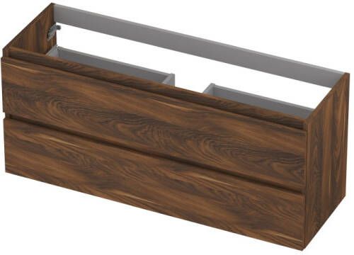 INK Onderkast 2 laden greeploos met houten keerlijst 120 cm x 40 cm x 52 cm Noten 1257037