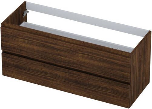 INK Onderkast 2 laden greeploos met houten keerlijst 120 cm x 45 cm x 52 cm Koper eiken 1257160