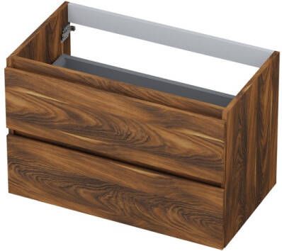 INK Onderkast 2 laden greeploos met houten keerlijst 80 cm x 45 cm x 52 cm Noten 1257127