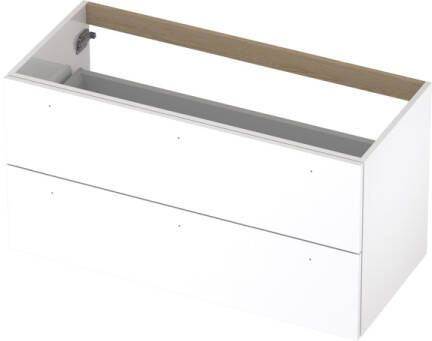 INK Onderkast 2 laden met grepen gelakt 100 cm x 45 cm x 52 cm Hoogglans wit 1101256