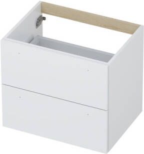 INK Onderkast 2 laden met grepen gelakt 60 cm x 45 cm x 52 cm Hoogglans wit 1101012